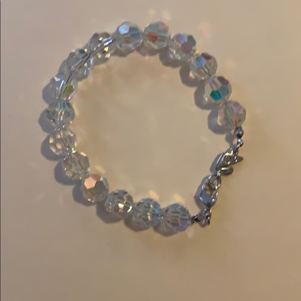 Swarovski Opal Tone Clear Bead Bracelet